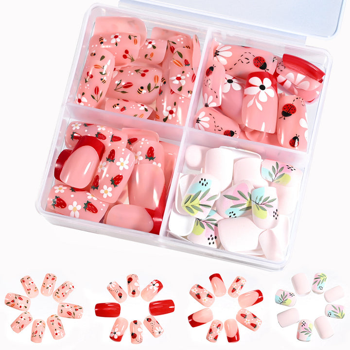 Floral Art Press-On Nail Tips Set