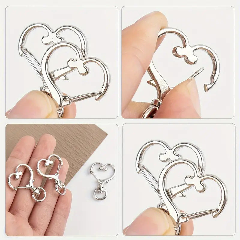 Heart-Shaped Snap Hook Clips Kalsten