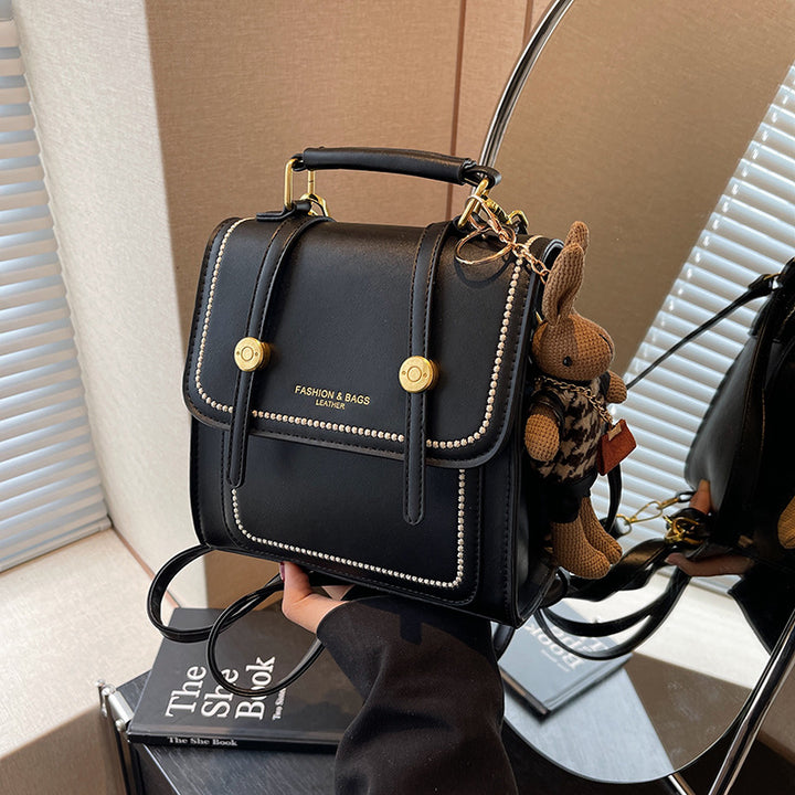 Vintage-Inspired Structured Crossbody Bag Kalsten