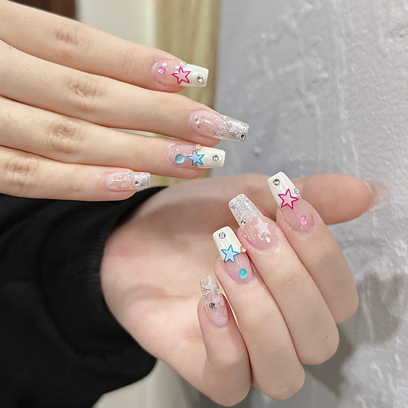 Glamorous Decorative Press-On Nail Set 1790727121