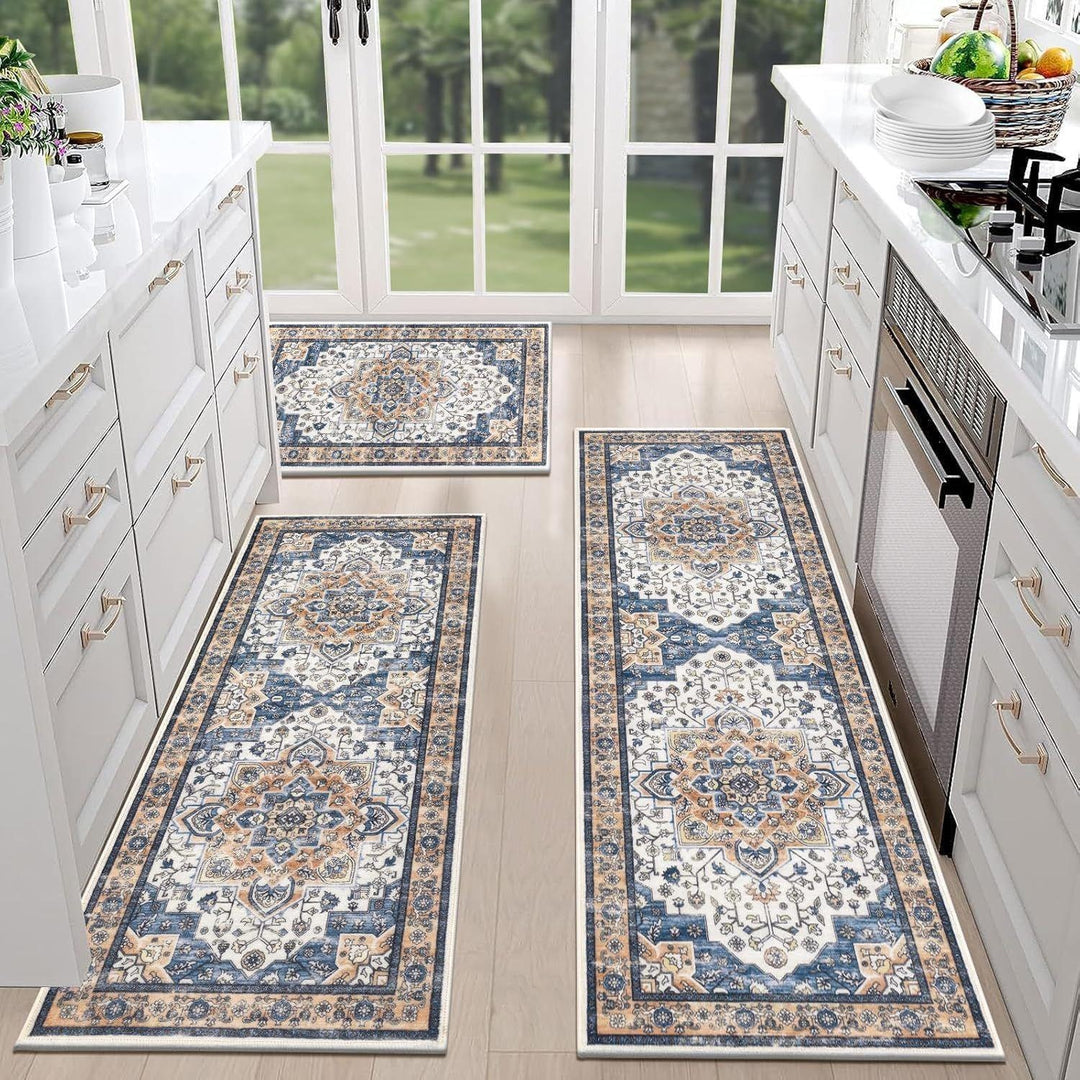 Luxurious Vintage-Inspired Kitchen Runner Mat Kalsten