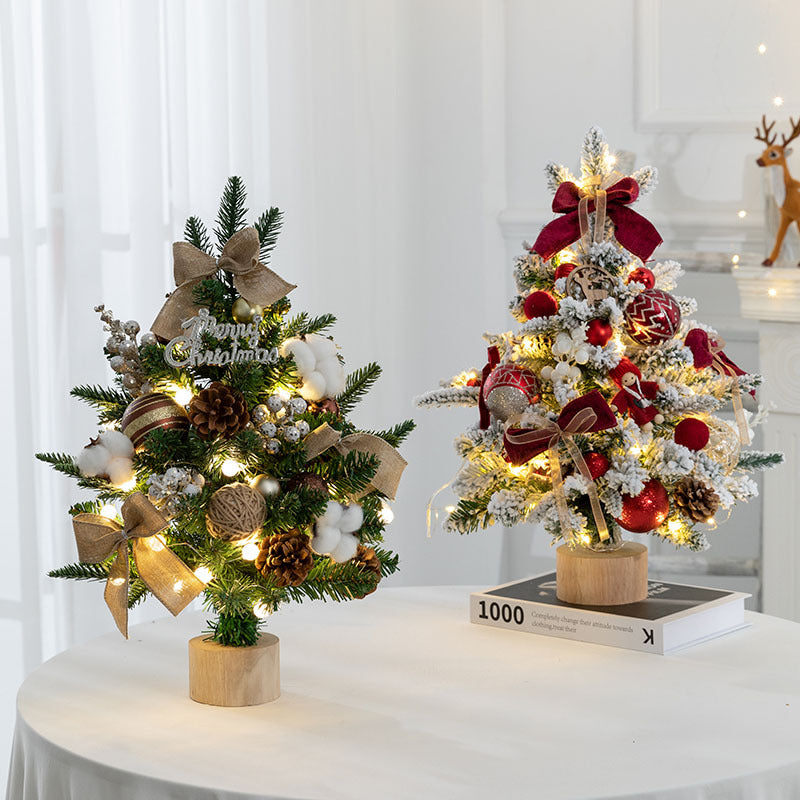Decorative Mini Christmas Tree with LED Lights