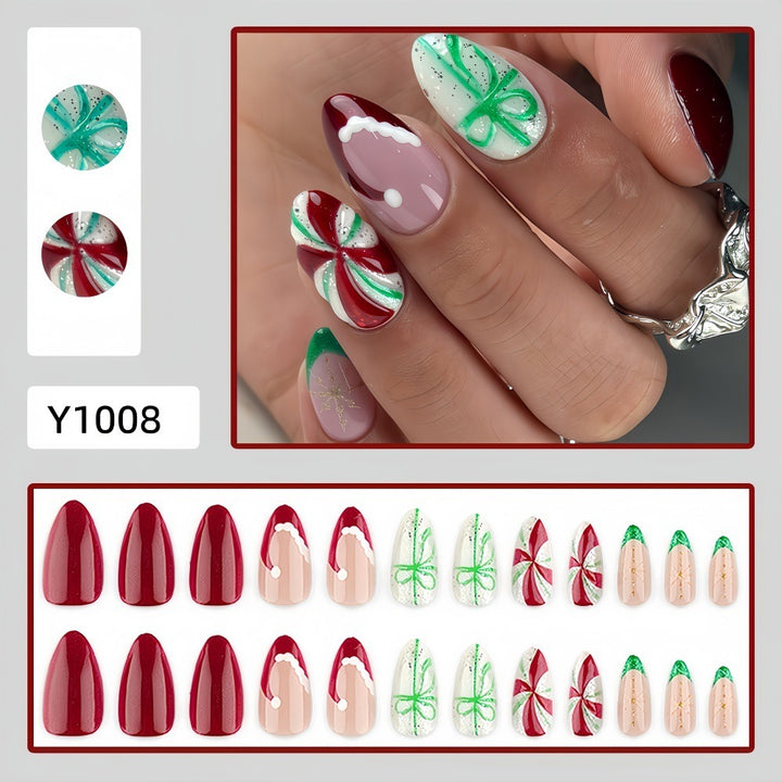 Artificial nails in festive Christmas design Kalsten 1788232693