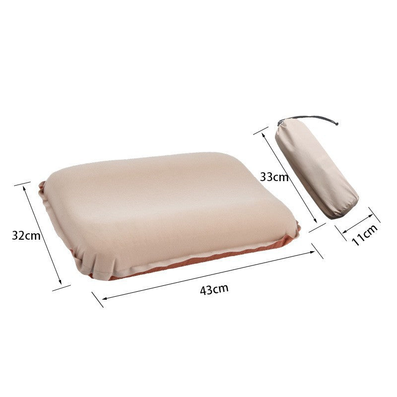 compact ultralight inflatable travel pillow with built-in valve and contoured head cradle Kalsten
