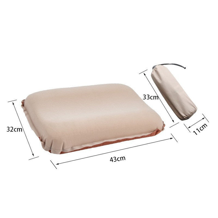 compact ultralight inflatable travel pillow with built-in valve and contoured head cradle Kalsten