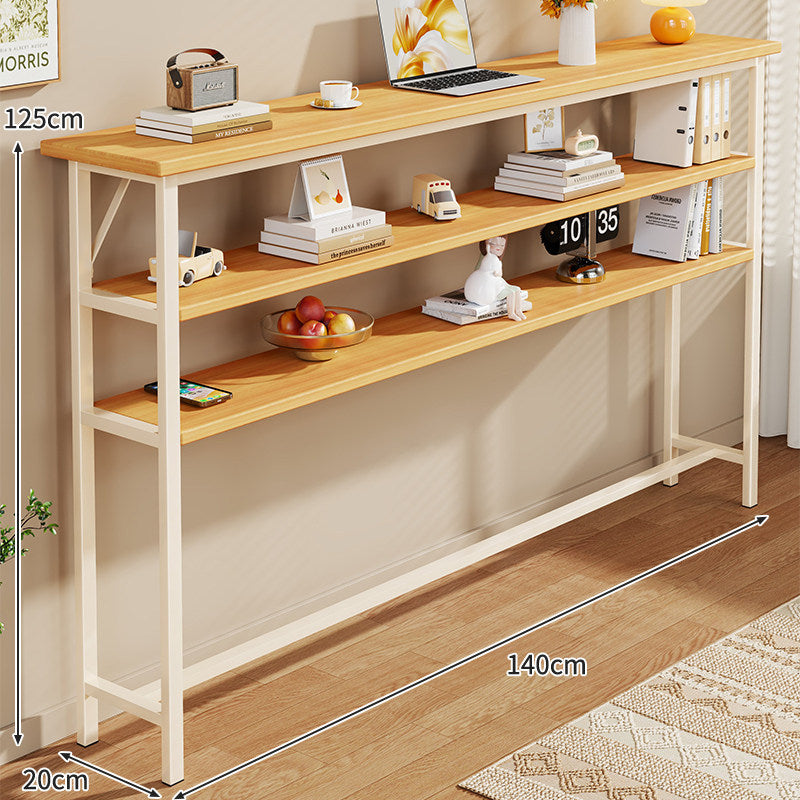 Narrow Industrial Console Table with Slim Profile