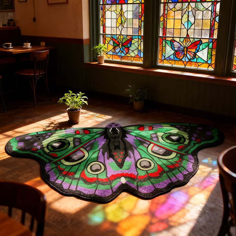 Artistic Butterfly-Shaped Floor Mat for Home