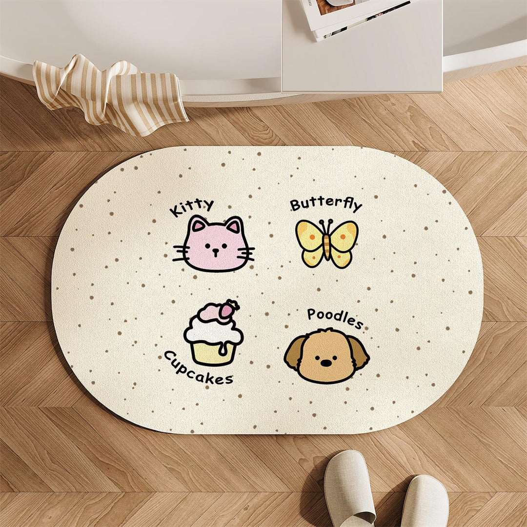 Playful Animal-Themed Area Mat