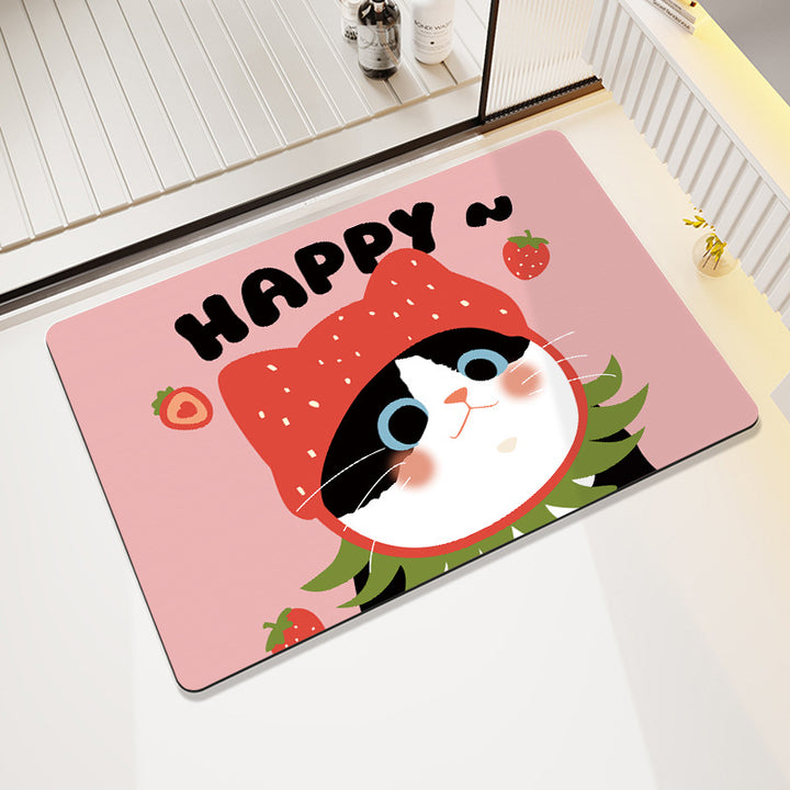 Cute Cartoon Bear-Themed Bath Mat Kalsten