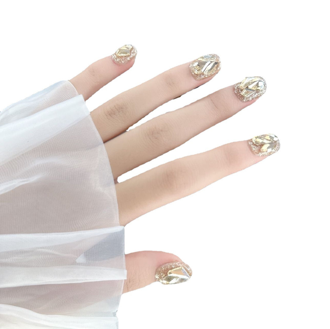 Glamorous Rhinestone Press-On Nails Kalsten