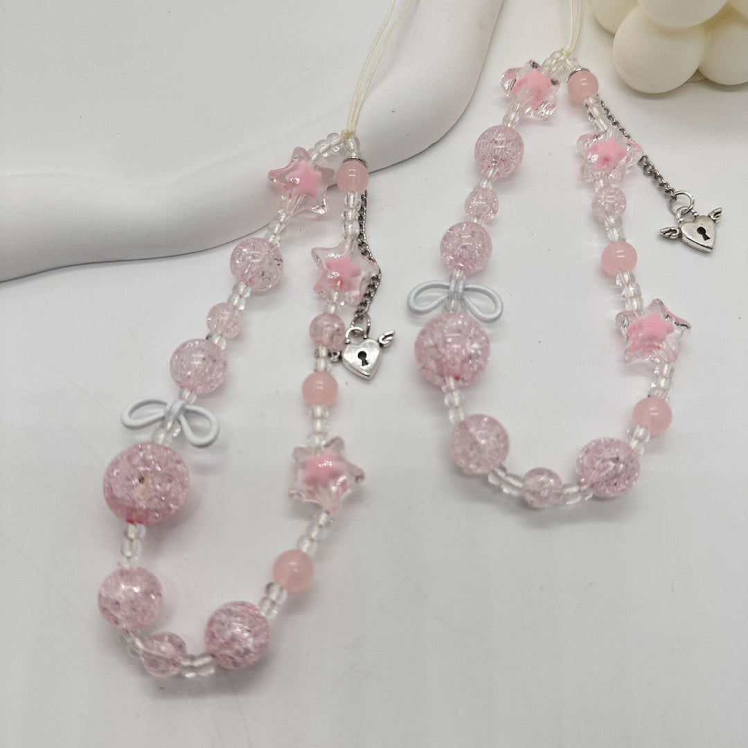Rhinestone Beaded Charm Necklace Kalsten