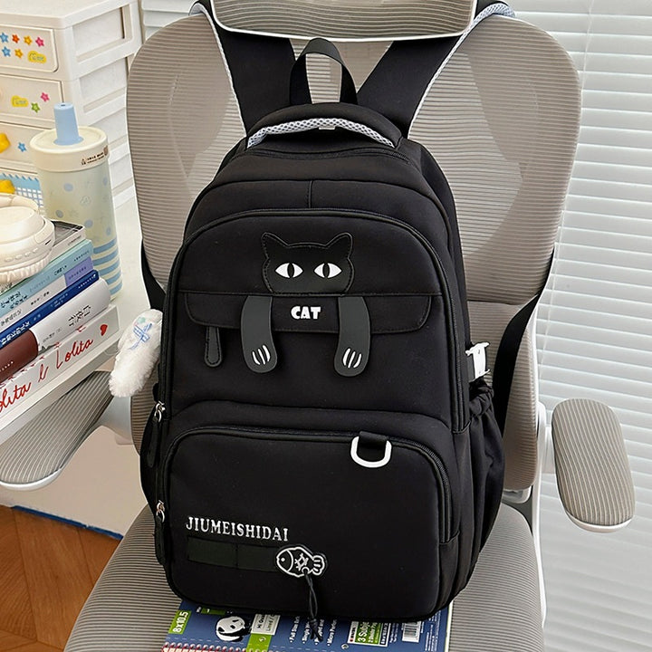 Playful Cat-Themed School Backpack Kalsten