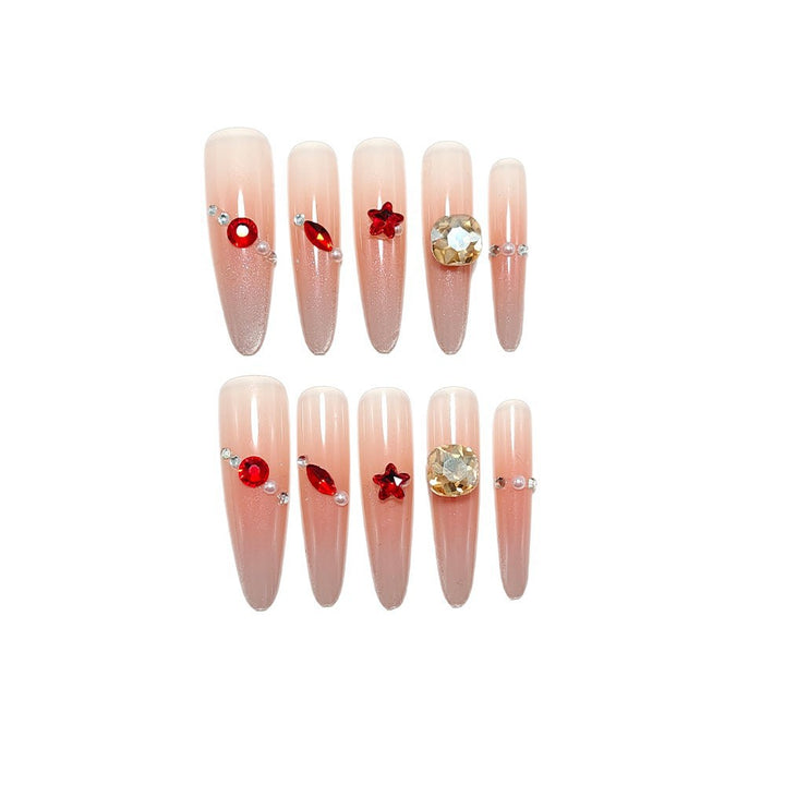 Artificial nails with glamorous decorations Kalsten