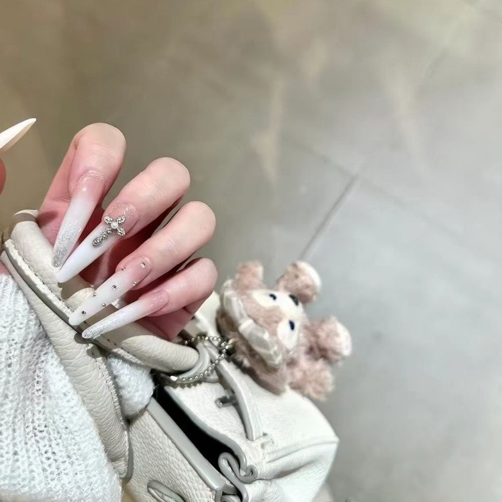 Elegant Long Stiletto Press-On Nail Art