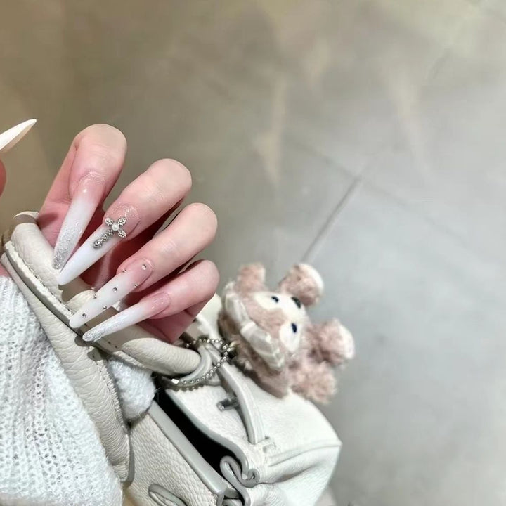 Elegant Long Stiletto Press-On Nail Art