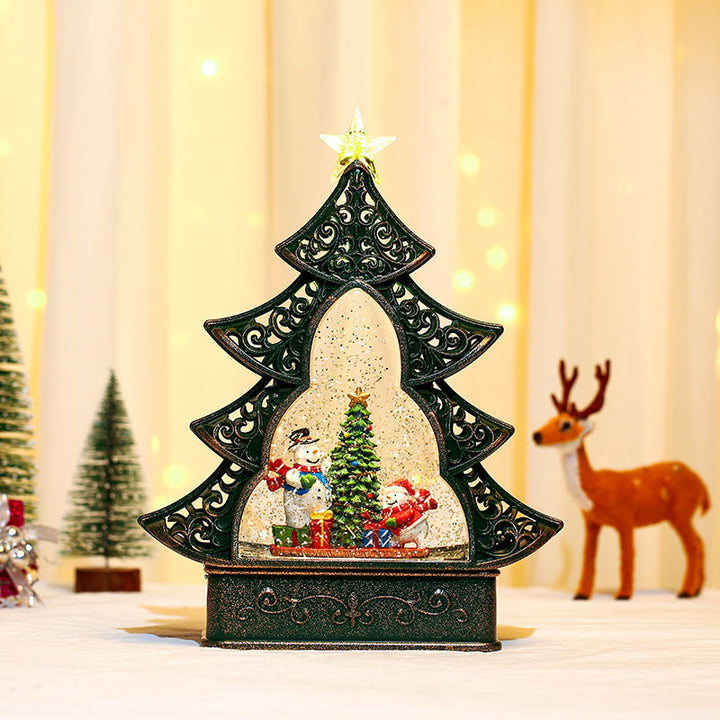 Decorative LED Lantern with Santa Figurine Kalsten