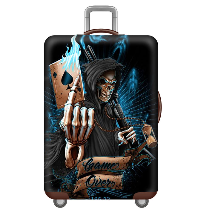 Men's hard-shell suitcase with unique skull design Kalsten