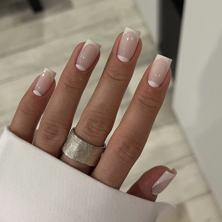 Elegant Nail Art with Translucent French Tip Kalsten