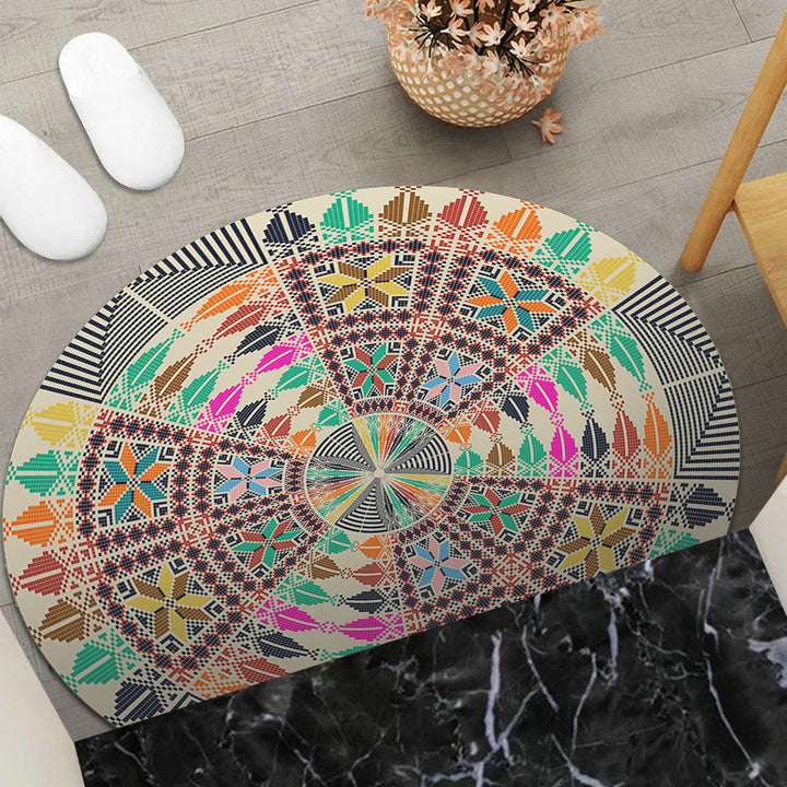 Round Geometric Area Mat Kalsten
