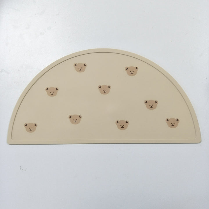 Half-Round Silicone Kids Placemat with Rocket Print