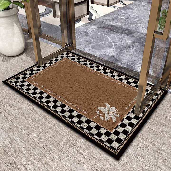 Elegant Floral Decorative Area Mat