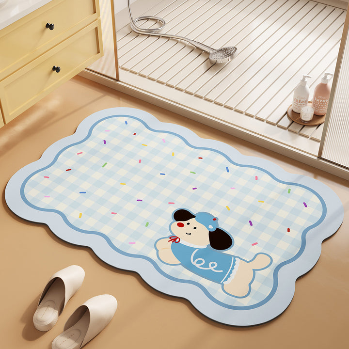 Cute Animal-Themed Plush Bath Mat