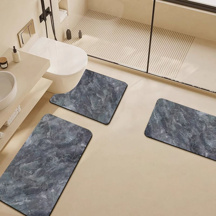 Luxury Marble-Pattern Bathroom Mat Set Kalsten