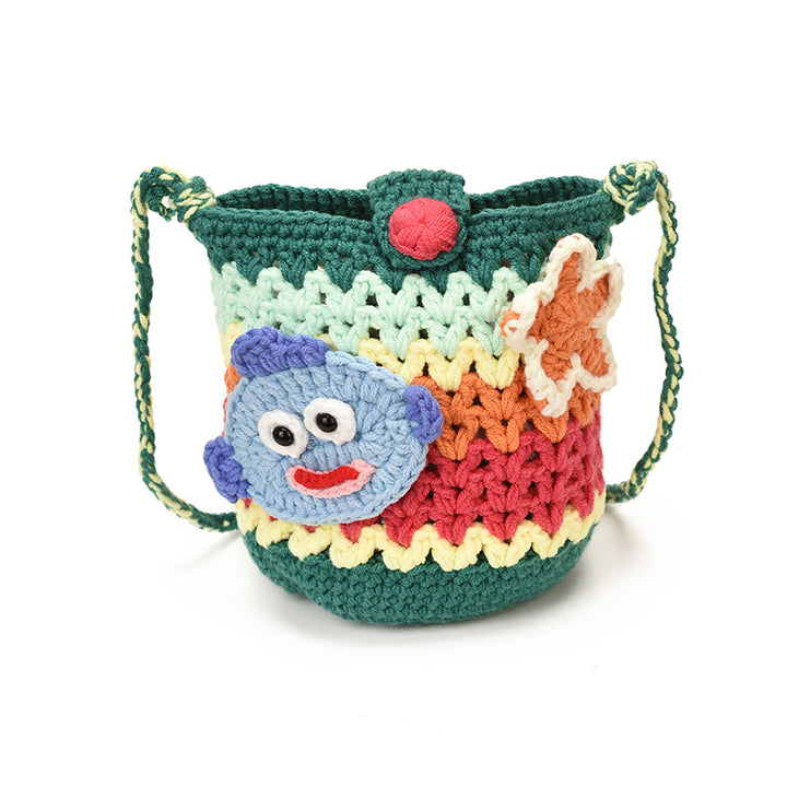 Fun Crochet Fish-Shaped Mini Bucket Bag