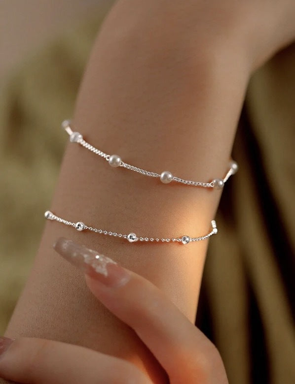Adjustable Pearl Charm Bracelet Kalsten