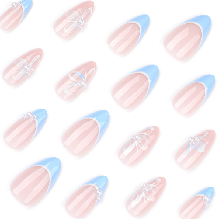 Elegant artificial nails with floral accents and glamorous design Kalsten