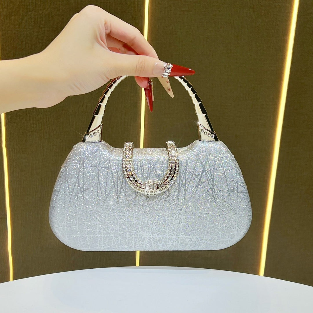 Rhinestone-Detail Evening Handbag
