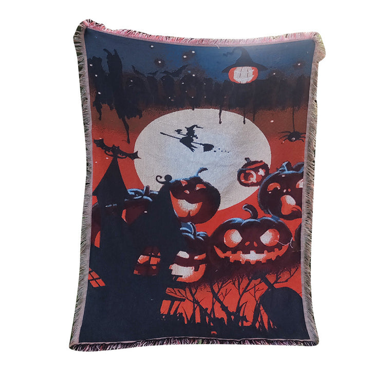 Halloween-Themed Tapestry Blanket