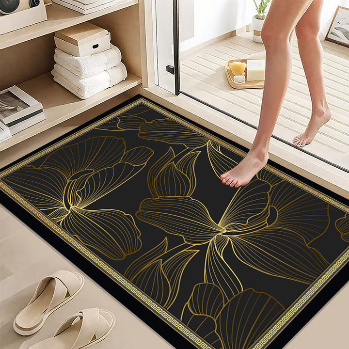 Elegant Lotus Flower Bath Mat Kalsten