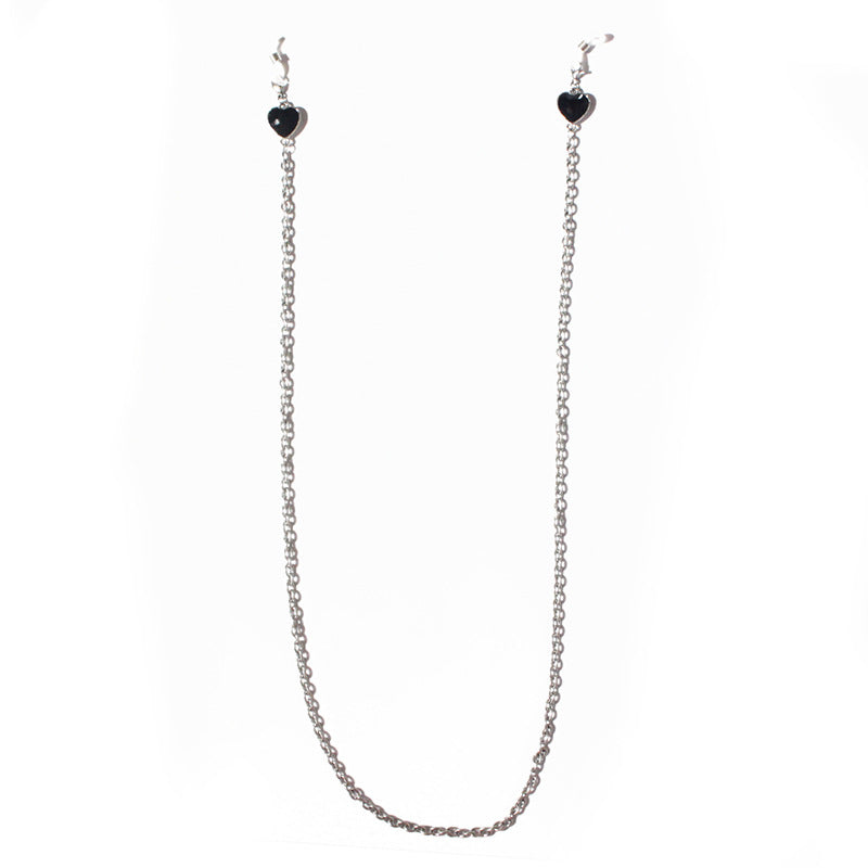 Fashionable glasses holder chain with heart pendants Kalsten