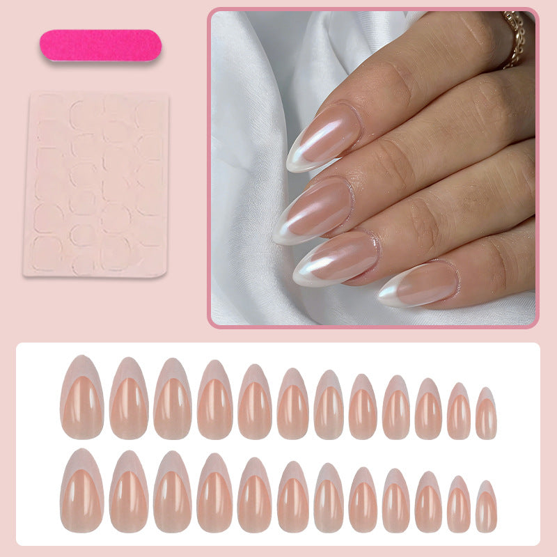 Acrylic nail set with elegant, natural design Kalsten