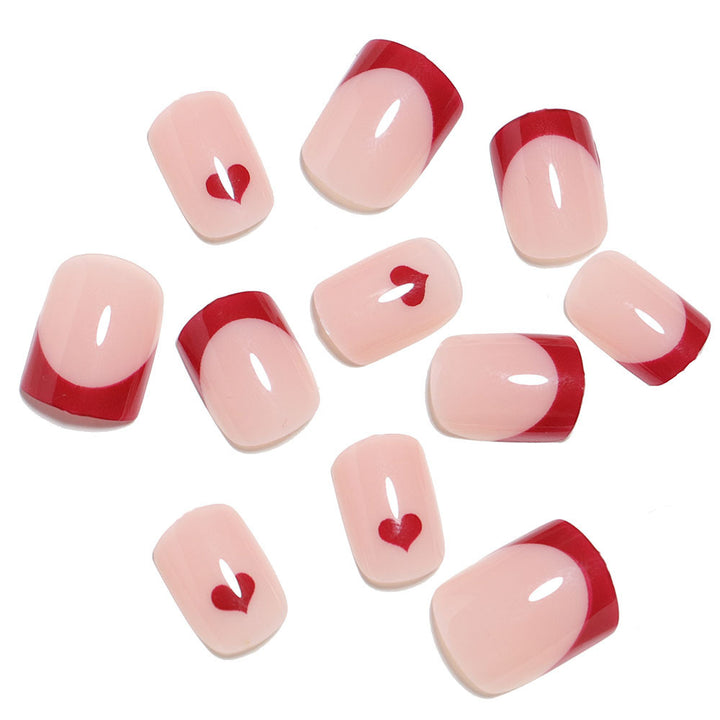 Heart-Shaped Custom Nail Art Kalsten