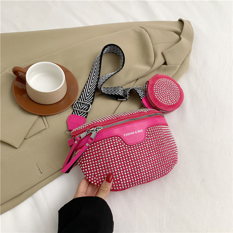 Stylish Rhinestone Embellished Mini Crossbody Bag Kalsten
