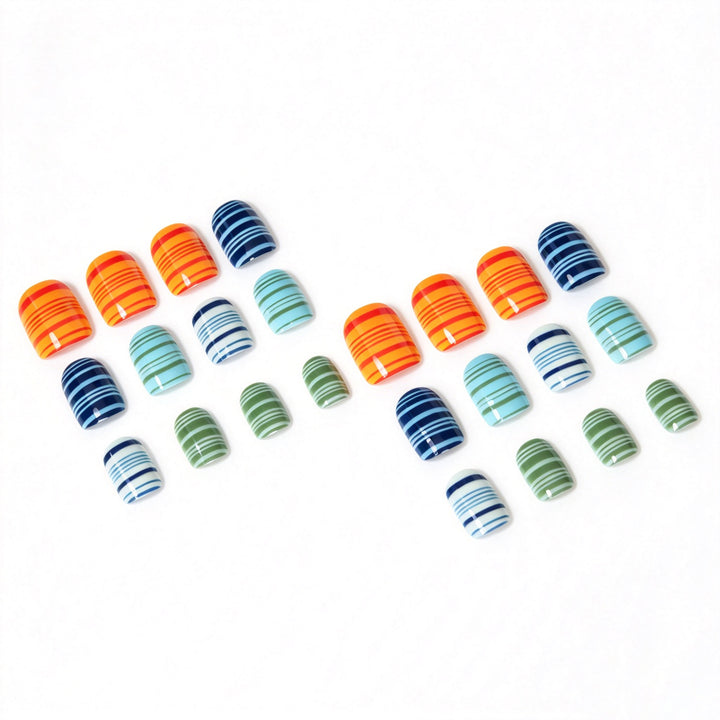Striped Nail Art Design