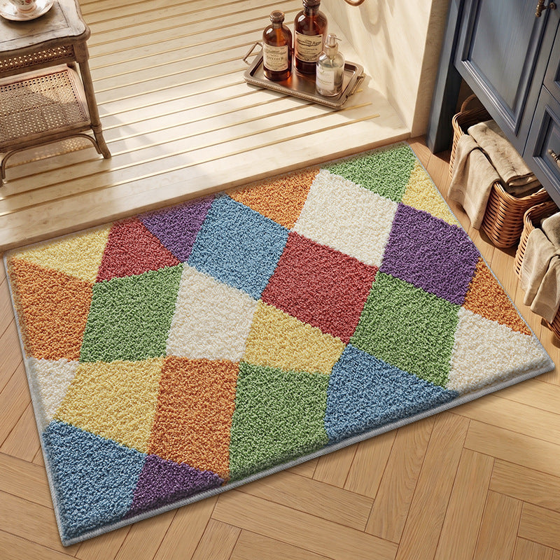 Soft Plush Checkered Bath Mat Kalsten