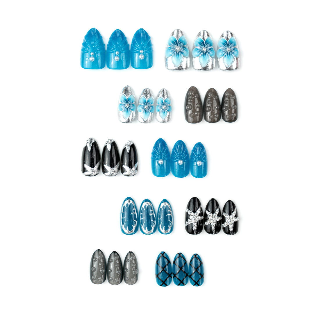 Artificial nail set with extravagant design Kalsten