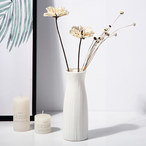 Textured Geometric Decorative Vase Kalsten