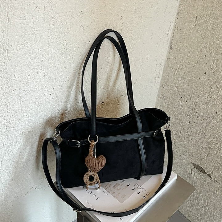 Versatile Suede Tote Bag
