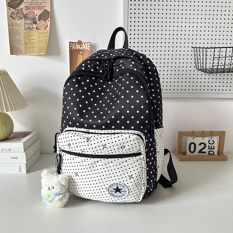 Playful Star-Patterned School Backpack Kalsten