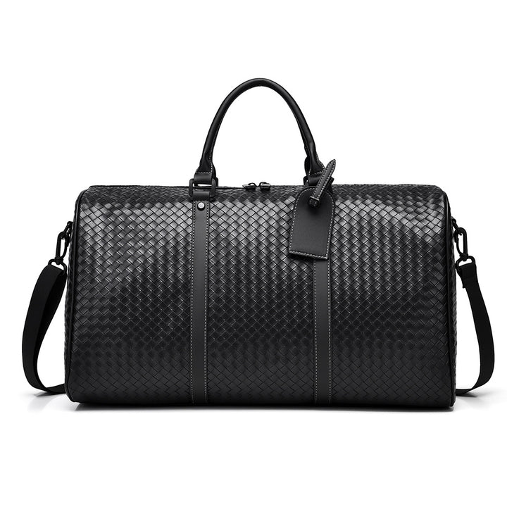 Woven Faux Leather Travel Duffel Bag Kalsten
