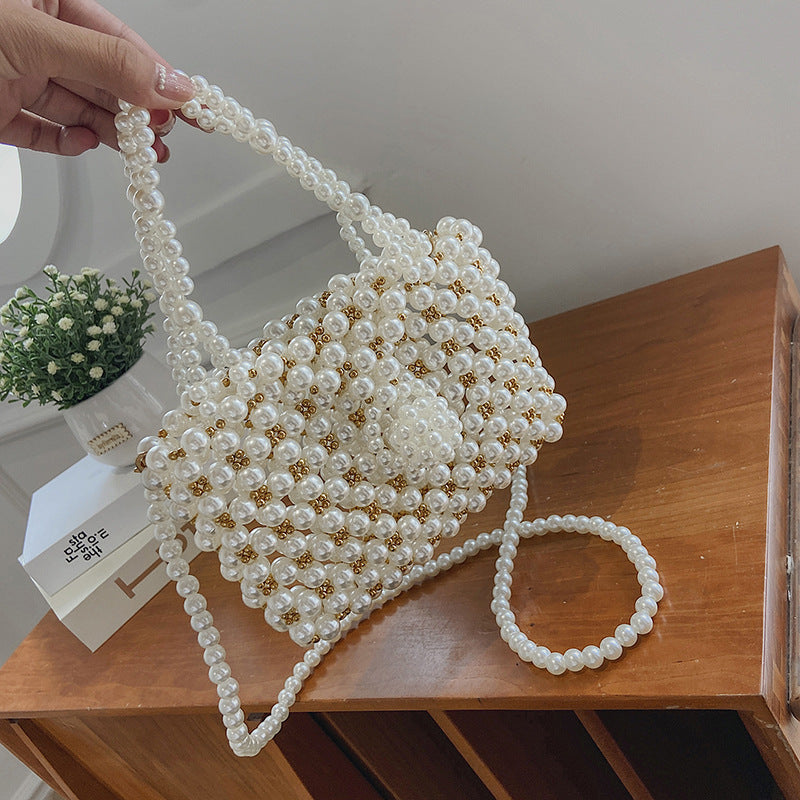 Pearl-Embellished Handbag
