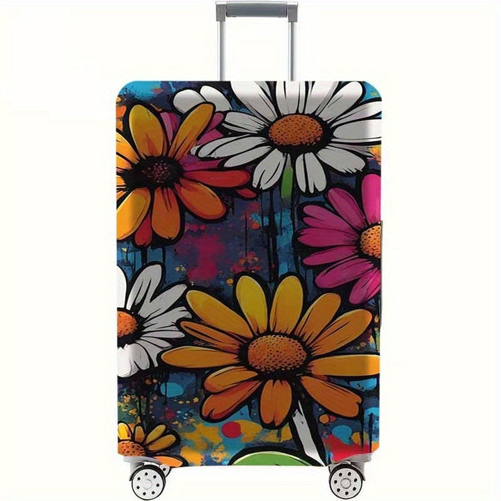 Floral-Illustrated Hard Shell Travel Suitcase Kalsten