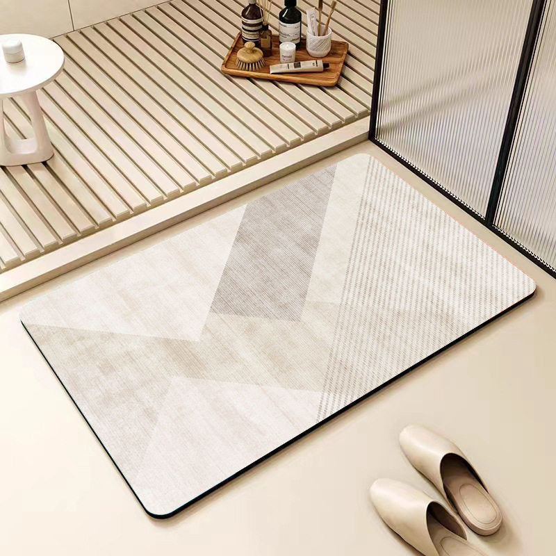 Non-Slip Geometric Pattern Bathroom Mat Kalsten