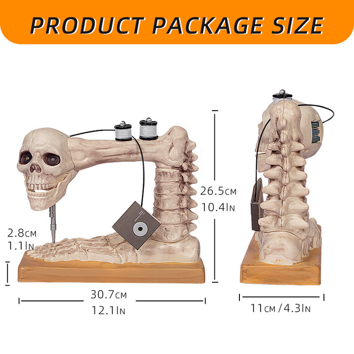 Skull-Themed Sewing Machine Sculpture Kalsten