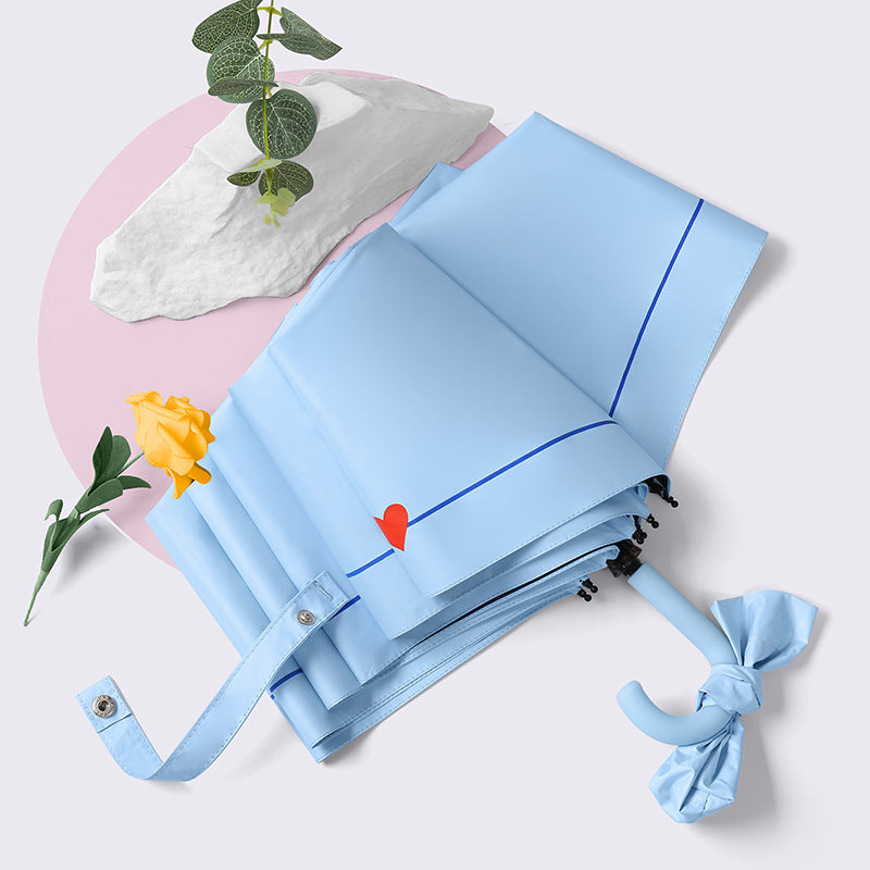 Ladies elegant and creative folding umbrella with heart design Kalsten