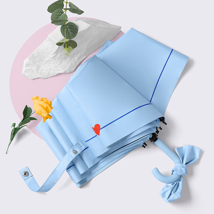 Ladies elegant and creative folding umbrella with heart design Kalsten